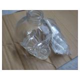 2 Skull Head Glass Soap Dispensers...