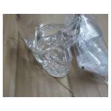 2 Skull Head Glass Soap Dispensers...