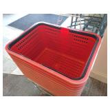 (12) Shopping Baskets in Wire Holder