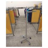 Rolling Adjustable 2-Arm Clothing Rack
