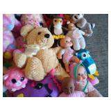 Large Lot of Plushes & Dolls