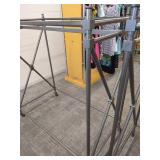 Heavy-Duty Rolling Clothing Rack - No Glass Top