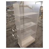 Rolling Acrylic Shelf with (1) Drawer & (3) Shelves