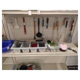 Contents of Shelves - Kitchen Utensils, Coffee Carafes, Pans, Etc.