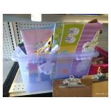 Contents of Shelves - Home Decor, Gift Bags, Crafting, Knitting Needles, Etc.