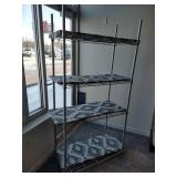 (1) 4-Shelf Metal Rack
