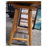 Wooden Swivel Barstool