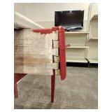 Vintage Wood & Enameled Metal Table