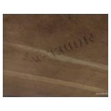 Vintage Wood & Enameled Metal Table