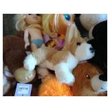Large Lot of Plushes & Dolls