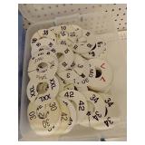 (2) Totes of Size Markers