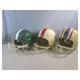 (EC1) 3 Vintage Football Helmets 2 ...