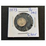 1873 Silver 1/4 Real