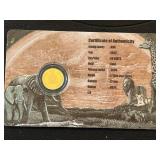 1/1000th Ounce .999 Fine Gold Round Noah