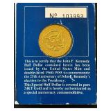 1985 Kennedy Gold Plated Half Dollar