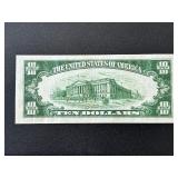 1934 A Green Seal $10 Dollar Federal Reserve Note Uncirculated