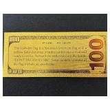 24K Gold Foil $100 Dollar Note Don