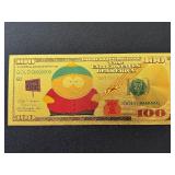24K Gold Foil $100 Dollar Note Cartman South Park