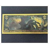 24K Gold Foil $1,000,000 Dollar Note Batman