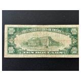1928 B Green Seal $10 Dollar Federal Reserve Note