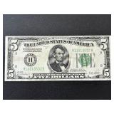 1928 B Green Seal $5 Dollar Federal Reserve Note Uncirculated