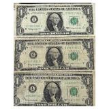 1963 Green Seal $1 Dollar Federal Reserve Notes