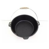 Vintage Cast Iron 12" Lidded and Footed Campfire Dutch Oven