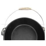 Vintage Cast Iron 12" Lidded and Footed Campfire Dutch Oven