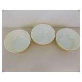 Lot of 6 Various Sized Pyrex Mixing Bowls