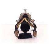 2 Collectible Miniature Leather Saddles (**Display Stand NOT included**)