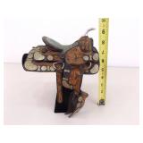 2 Collectible Miniature Leather Saddles (**Display Stand NOT included**)