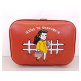 Vintage Boy and Girl Grandma and Grandpas House Suitcases