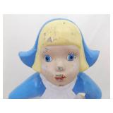 2 SOLID Concrete 21" Holland/Denmark Boy and Girl Garden Statues