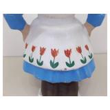 2 SOLID Concrete 21" Holland/Denmark Boy and Girl Garden Statues