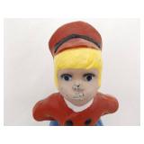 2 SOLID Concrete 21" Holland/Denmark Boy and Girl Garden Statues