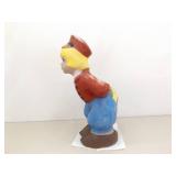 2 SOLID Concrete 21" Holland/Denmark Boy and Girl Garden Statues