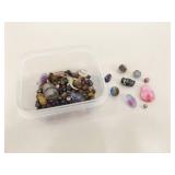 Lot of Semi Precious etc. Stone Pendants, Fossils, etc.