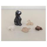 Lot of Semi Precious etc. Stone Pendants, Fossils, etc.