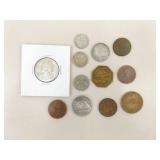 Lot of Misc Silver etc. US etc. Coins and Tokens