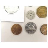 Lot of Misc Silver etc. US etc. Coins and Tokens