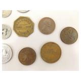 Lot of Misc Silver etc. US etc. Coins and Tokens