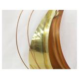 Vintage Mid Century Brass and Copper Sailboat Hanging Wall Art