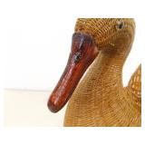 13" Vintage Hand Woven Goose Basket