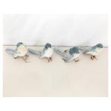Lot of Vintage Feathered Bird Ornaments