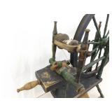 Antique Wood Spinning Wheel