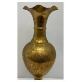 24" Tall Ornate Brass Vase