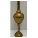 36" Tall Ornate Brass Vase