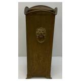 20 1/2" Brass Lion Adorned Umbrella Stand