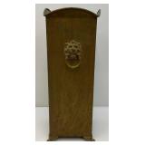 20 1/2" Brass Lion Adorned Umbrella Stand