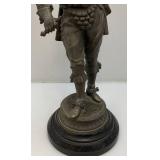 Antique 20" Bronze Jenning Brothers Copper Bronze Musketeer Statue (Missing Sword)